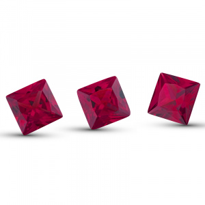 Корунд Принцесса 3.0*3.0 Рубин№5